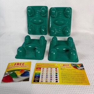 Jell-O Football Jiggler Molds Game Day Super Bowl NFL Jello Shots 90s VTG 4 Pack